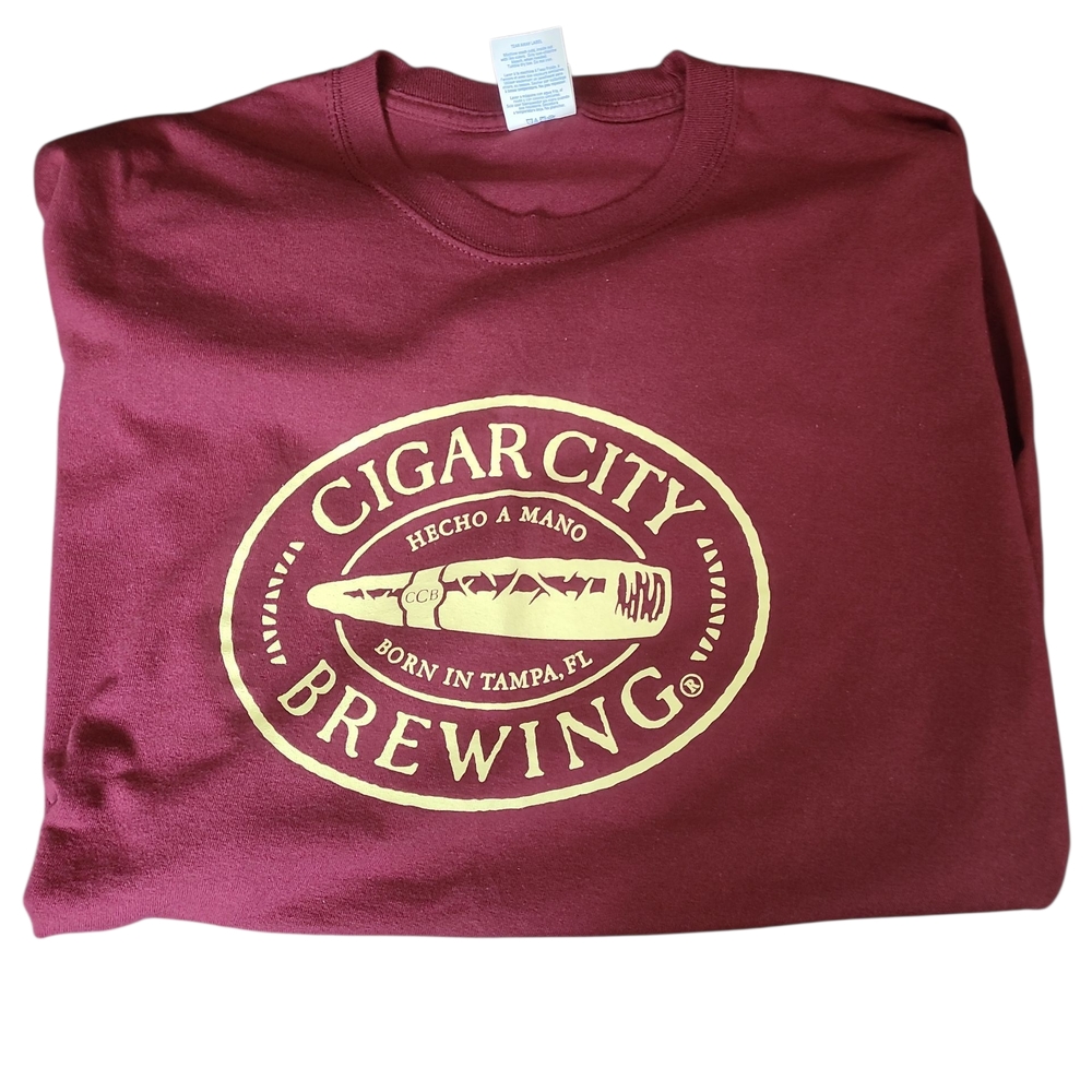 Men's XL Port & Company Red Cigar City Brewing Co. Graphic Cigar T Shirt